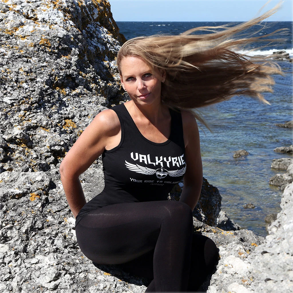 Damen Premium Tanktop, Valkyrie, Schwarz – Bild 4