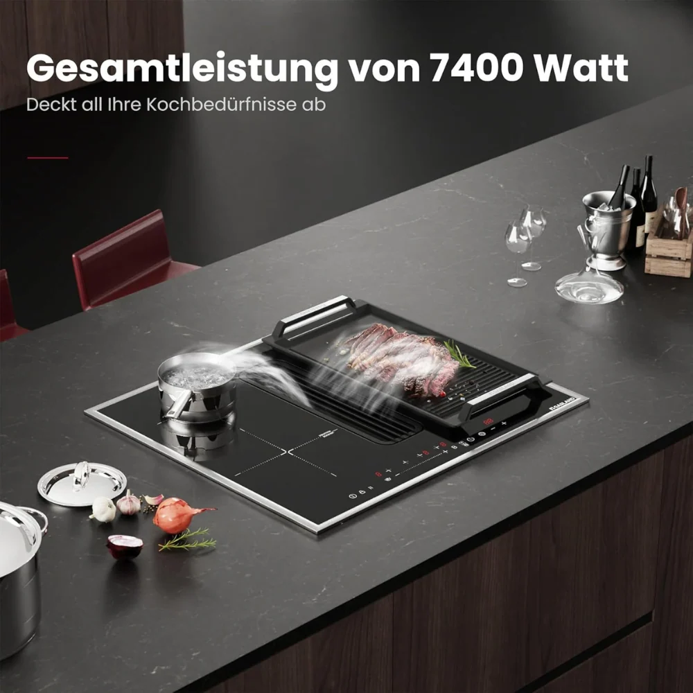 60 cm Induktionskochfeld mit Integriertem Dunstabzug – Bild 4