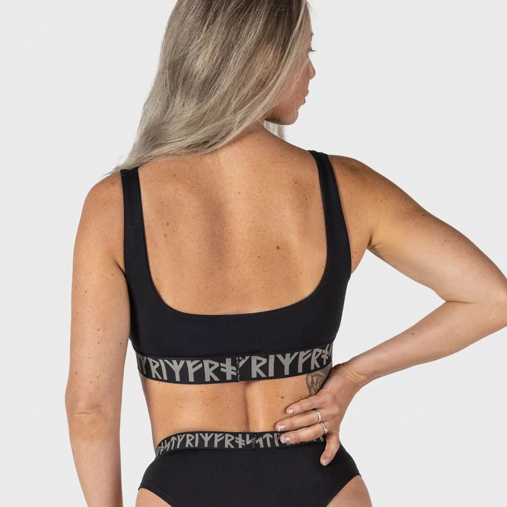 Damen Sport Bralette, Schwarz – Bild 3