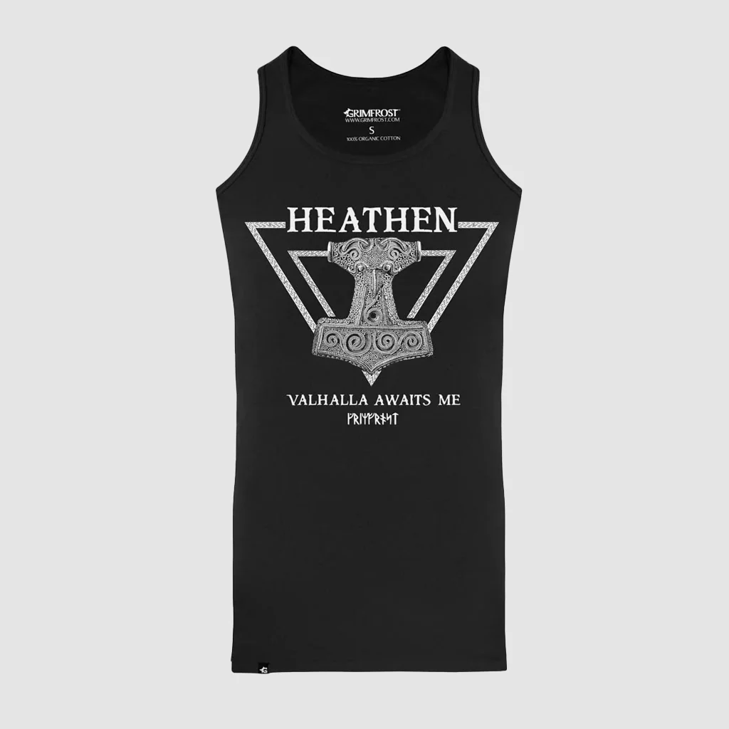 Premium Tanktop, Heathen, Schwarz – Bild 3